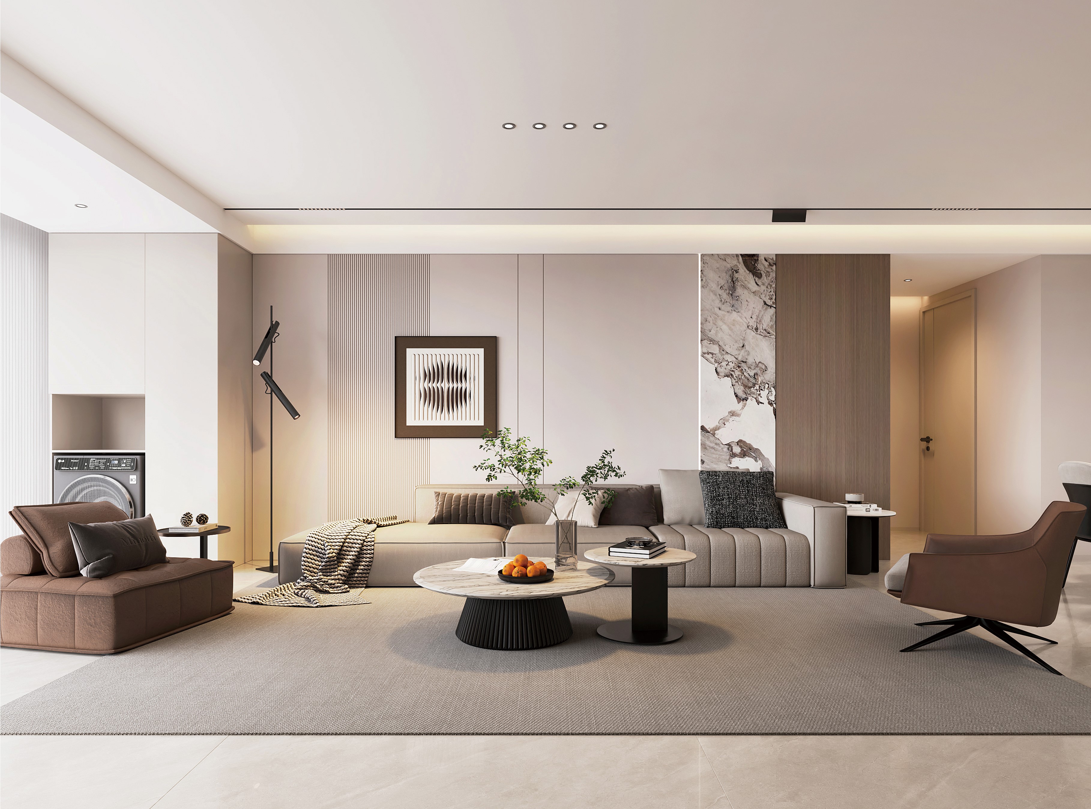 中房花語軒 | 超有腔調的137㎡現(xiàn)代風，審美無敵了！