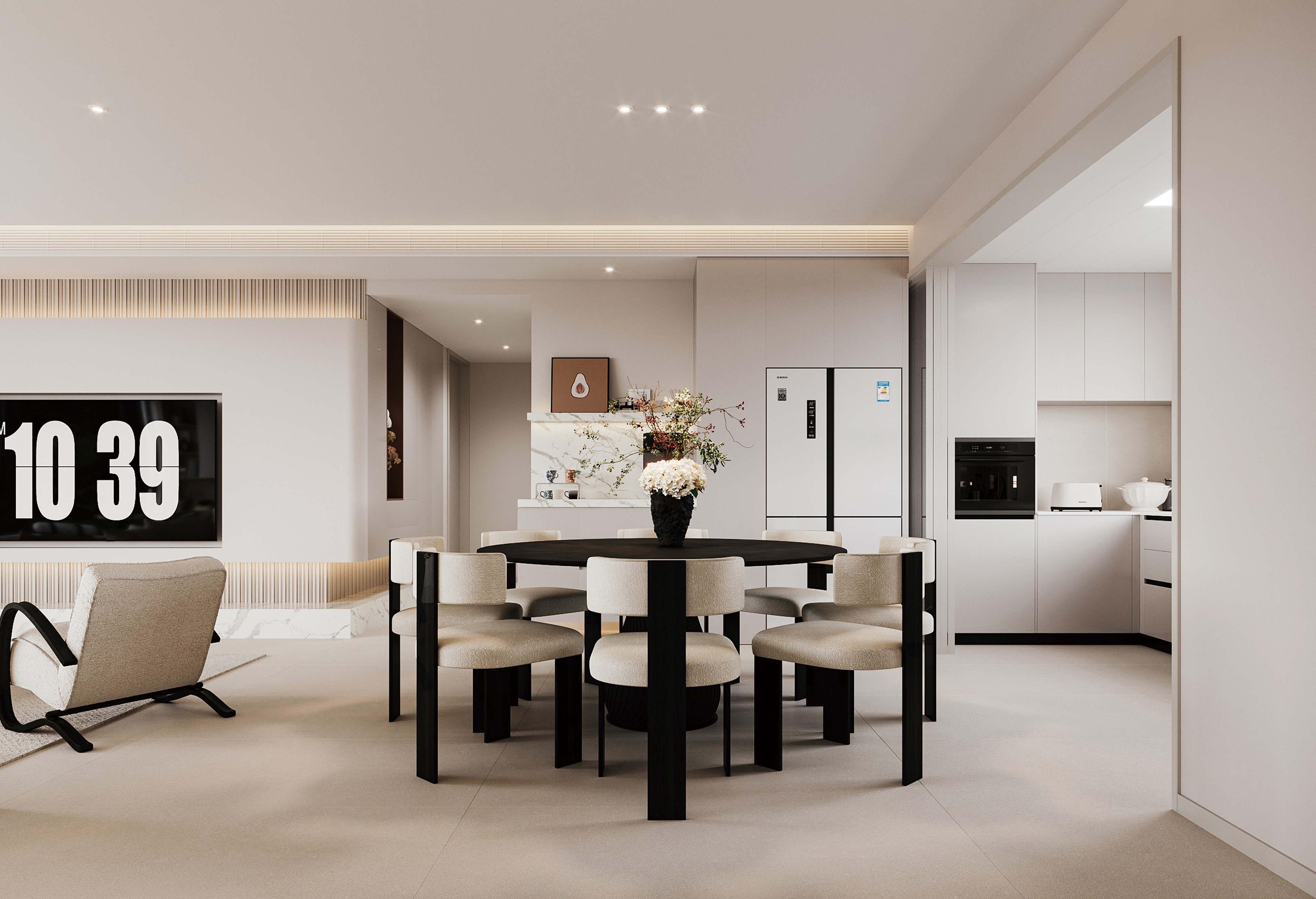 半島華府 | 143㎡詩意奶油風，每一個細節(jié)都自帶溫柔暖意