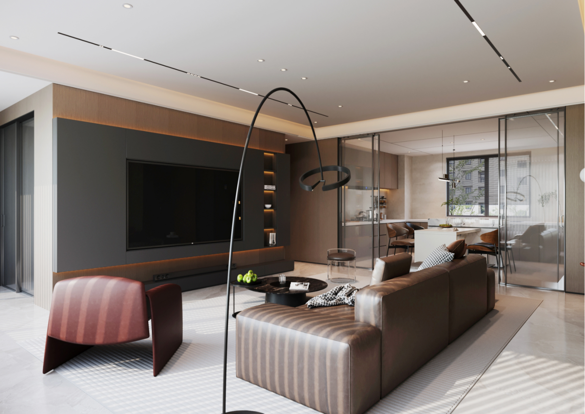 星耀閱海169㎡ | 驚艷！黑棕色系的意式極簡(jiǎn)不顯壓抑反而通透敞亮？！