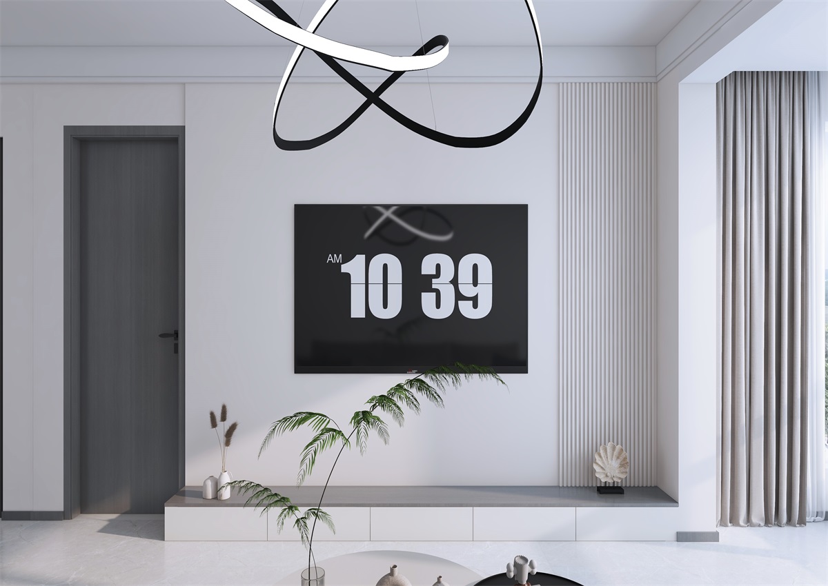 攬秀苑110㎡ | 小戶型裝修模板來了！現(xiàn)代簡約風(fēng)+黑白灰百看不膩