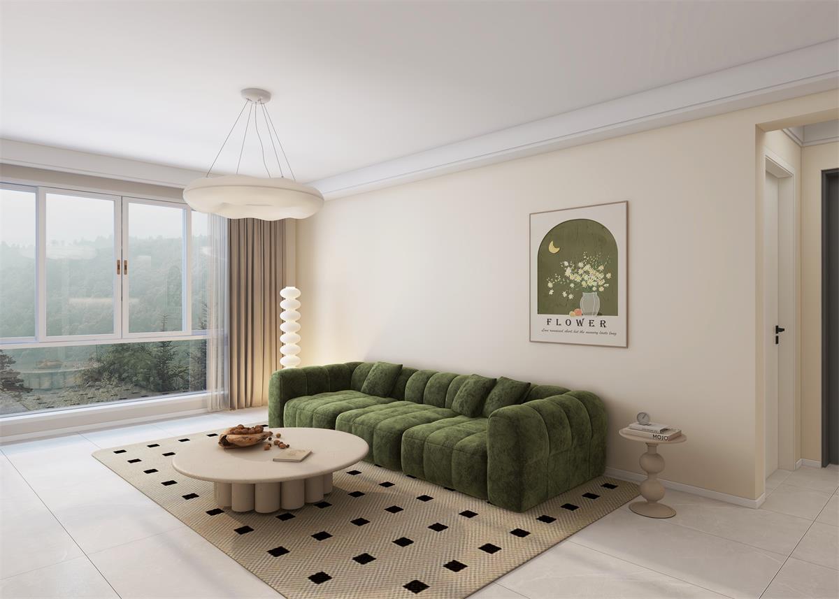 泰雲(yún)庭116㎡ | 奶油白+橄欖綠打造的輕法式小家，清新又自然！