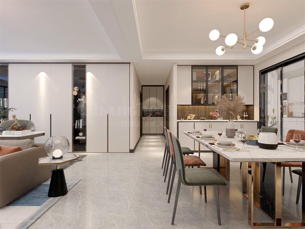 中海鉑悅公館133平米現代簡約裝修效果圖